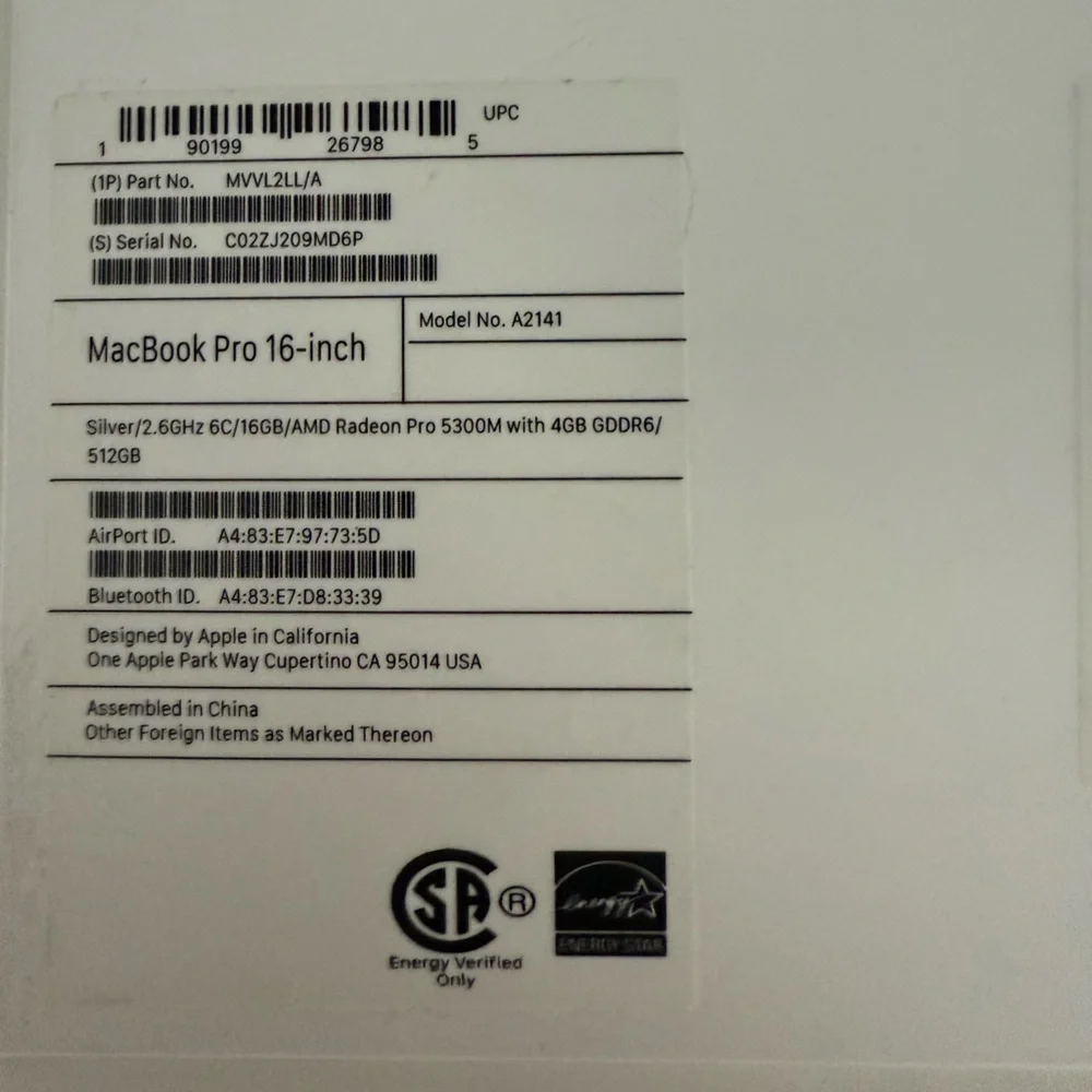 Apple macbook pro